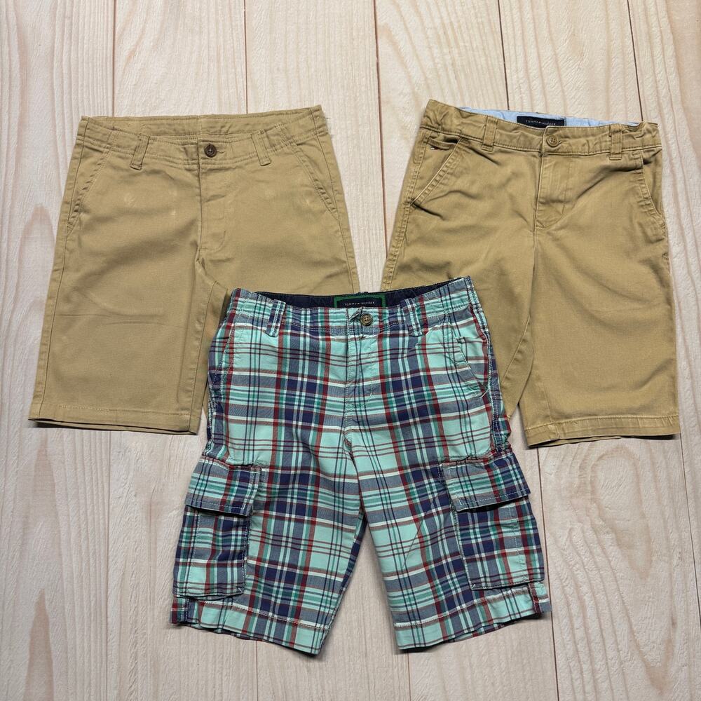 Lot of 3 Tommy Hilfiger Izod Boys Size M (10-12) Chino Cargo Shorts